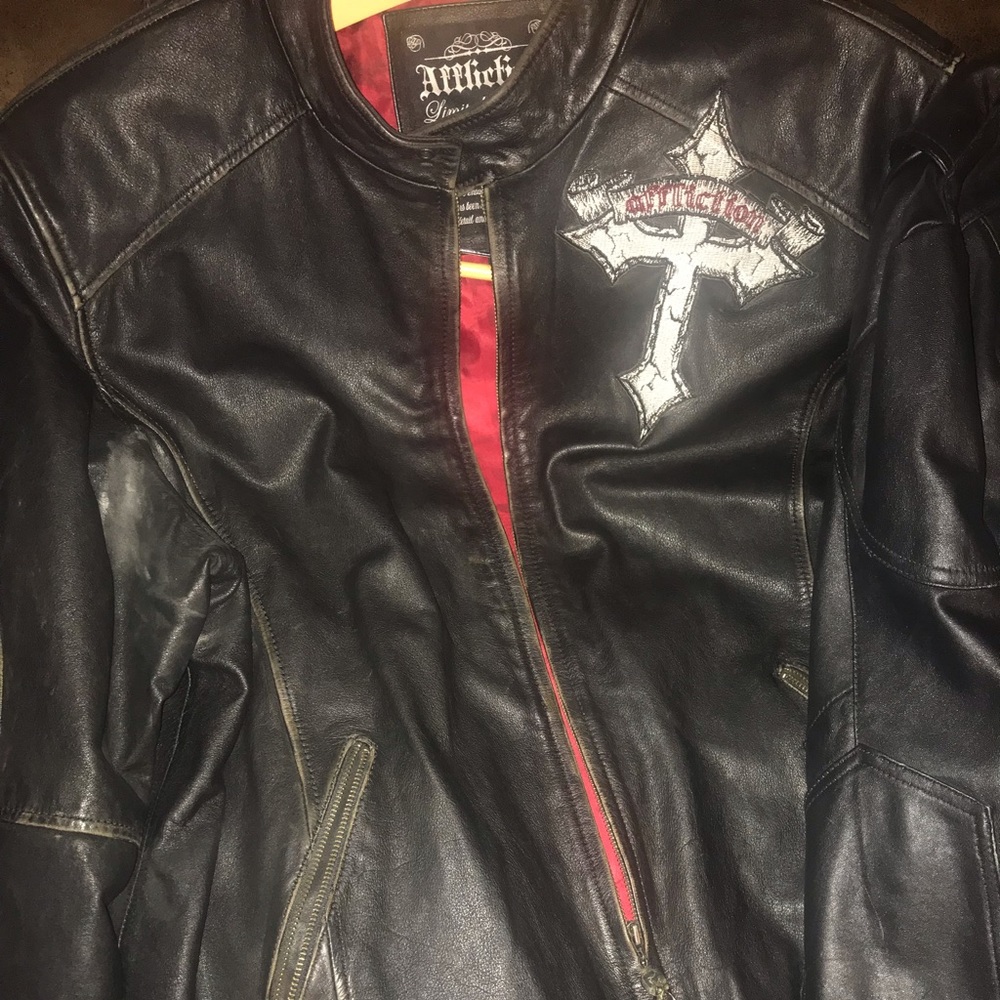 Affliction leather jacket